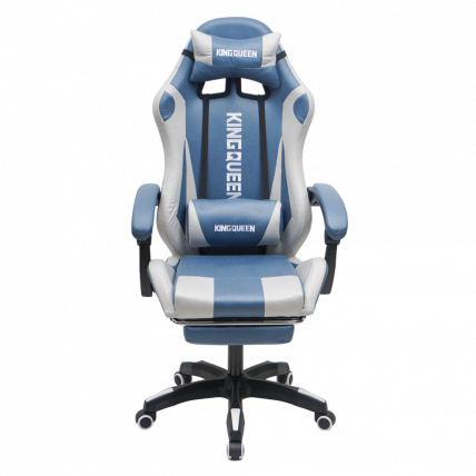 Кресло 907 KINGQUEEN, замша, цвет синий с массажем, арт 907-LB_1