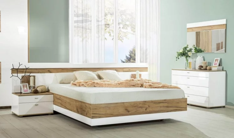 Комод 1200 с 4 ящиками Фиджи ЛД 659.050.000 Дуб Золотой Белый_7