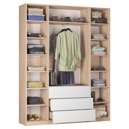 Шкаф распашный Р-230х180х45-3-ПО-М(Белый) / R-230х180х45-3-PO-M(Белый)_1