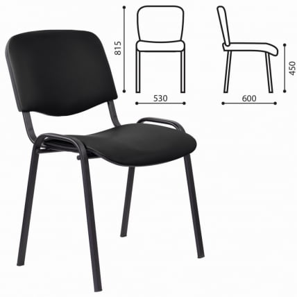 Стул STAFF Iso Lite CF-008 кожзам черный (Z-11)_0