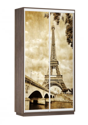 Шкаф-купе двухдверный Экспресс Дуо 1200х2400h Париж/Венге_0