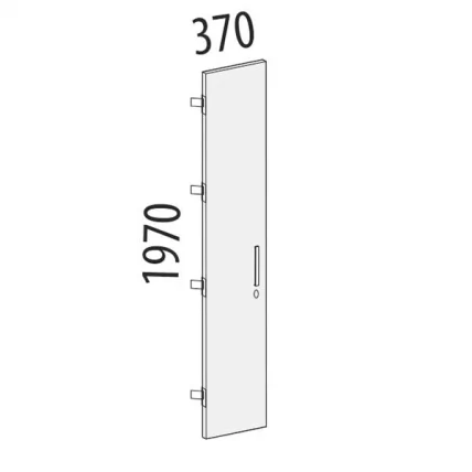 Дверь с замком правая Альфа 62.67 Орех Пегас_1