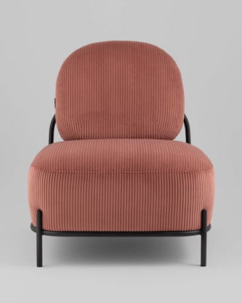 Кресло Стоун К велюр рельефный коралловый_1