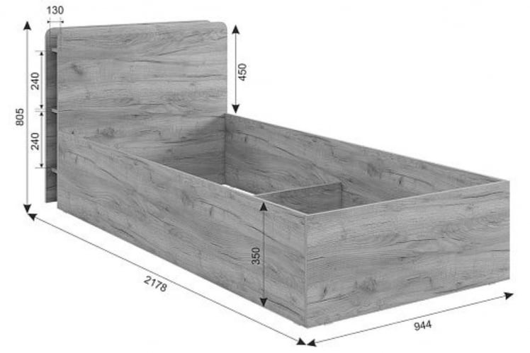 Каркас кровати Юниор 90х200 см SMU-02 белое дерево_15