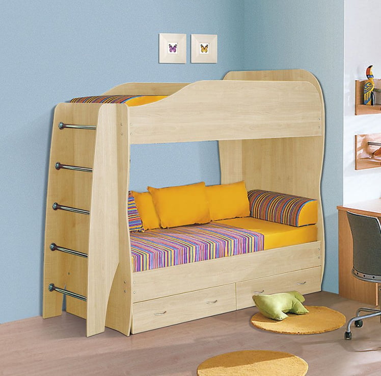 Кровать 2-ярусная Клен_0