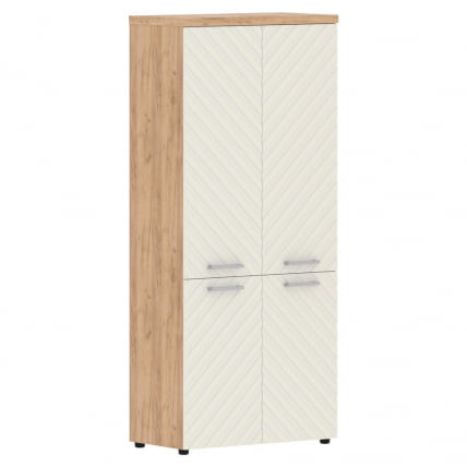 Шкаф с глухими средними и малыми дверьми Torr LUX TLHC 85.3 Дуб Бофорд Латте_0