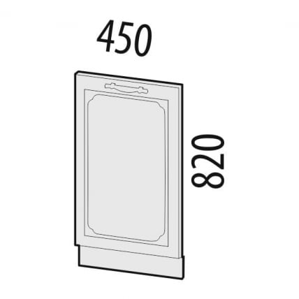 Панель для посудомоечной машины на 450 мм Милана 23.70 Сосна Астрид/Ваниль_1