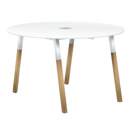 Конференц-стол Forta FRST 1250 Белый премиум Дуб Гамильтон_0