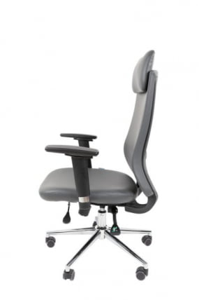 Офисное кресло CHAIRMAN 500 LUX экокожа Серый_7