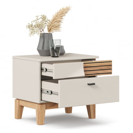 Тумба прикроватная левая Нильс ЛД 423.040.000 Кашемир/Дуб Тортуга_1