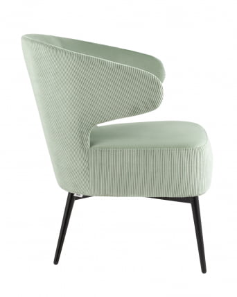 Кресло лаунж Royal Stripes велюр Фисташковый_3