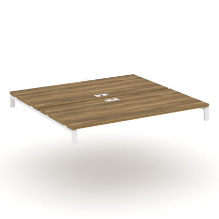 Двойной стол надставка на две опорные тумбы CONCEPT CN.DSN-008 Сандал Янтарный Белый_0