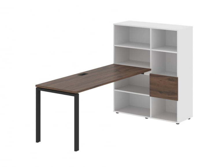 Рабочая станция EDIS EURST 1117 Дуб Денвер темный Черный Белый_0