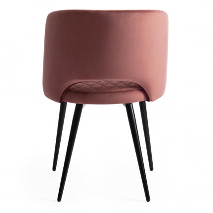 Кресло WIND (mod. 717) ткань/металл, 55х55х80 см, высота до сиденья 48 см, коралловый barkhat 15 /черный_3