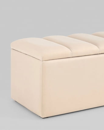 Пуф с крышкой Нильсон 2 велюр Бежевый_4