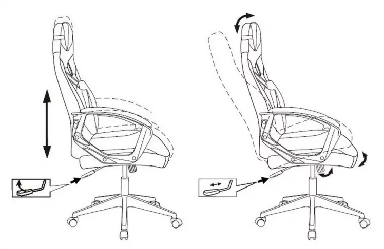 Геймерское кресло Бюрократ ZOMBIE DRIVER Черный-желтый_15