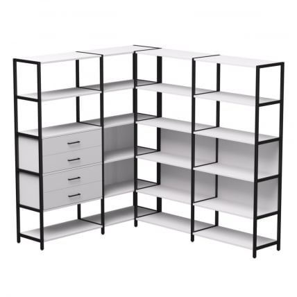 Набор стеллажных систем Everprof EVO №17 Белый Черный_0