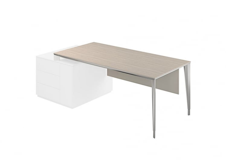 Стол под опорную тумбу 800 Atlas NZ-0110.YN.AL Ясень Наварра Алюминий_1