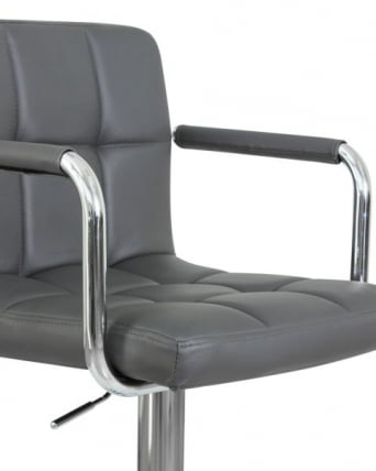 Стул барный DOBRIN KRUGER ARM (серый) 2 шт_7