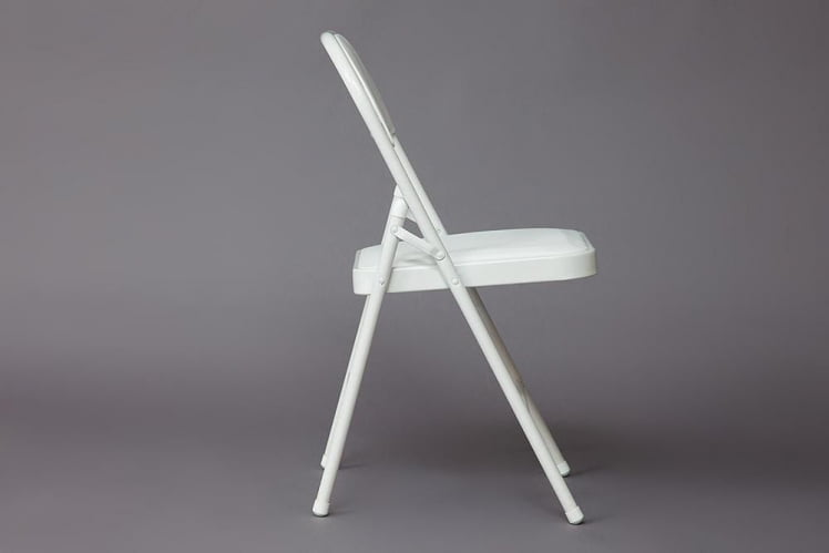 Стул складной FOLDER (mod. 032) / 1 шт. в упаковке каркас: металл, сиденье/спинка: экокожа, 41*51*76см, белый_3