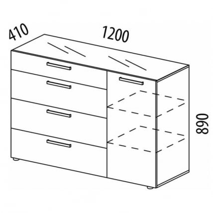 Тумба-комод Графит 604.33_14