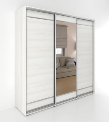 Шкаф-купе 3-х дверный Акцент-Лайт Д3 1800х600 Выбеленное дерево_0