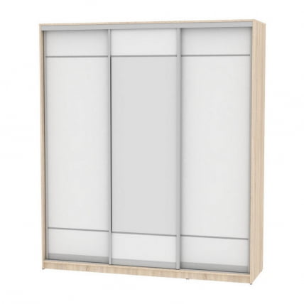 Шкаф-купе B-230х200х60-1(ДСС-Белый-D7D8D7)_0