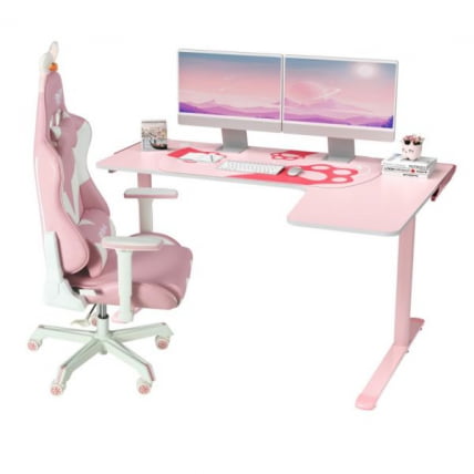 Стол письменный (для компьютера) угловой EUREKA ERK-L60R-PK-V2 (правый), розовый_4