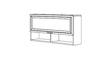 Полка навесная Модуль №17 Ясень шимо светлый/белый_1
