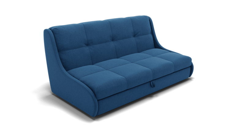 Диван Куба 1950 (ЗР) Цвет фасада: Синий; Тип: Прямой; Материал фасада: Металл/Велюр_0