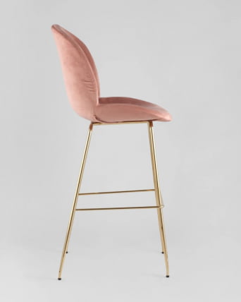 Стул барный Beetle со спинкой пудровый 2 шт_1