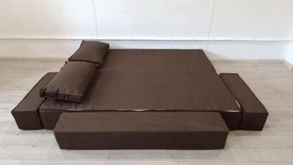 Диван прямой бескаркасный Хит (Berhouse) Цвет фасада: Грей; Тип: Прямой; Материал фасада: Рогожка_6