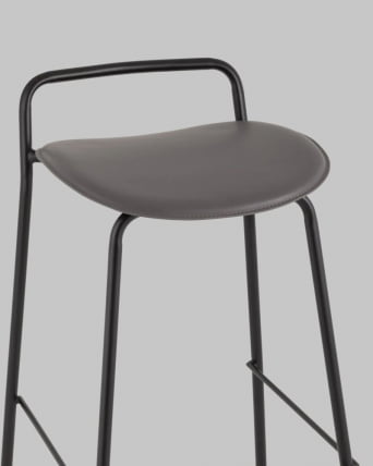 Стул барный Mantis экокожа темно-серый_5
