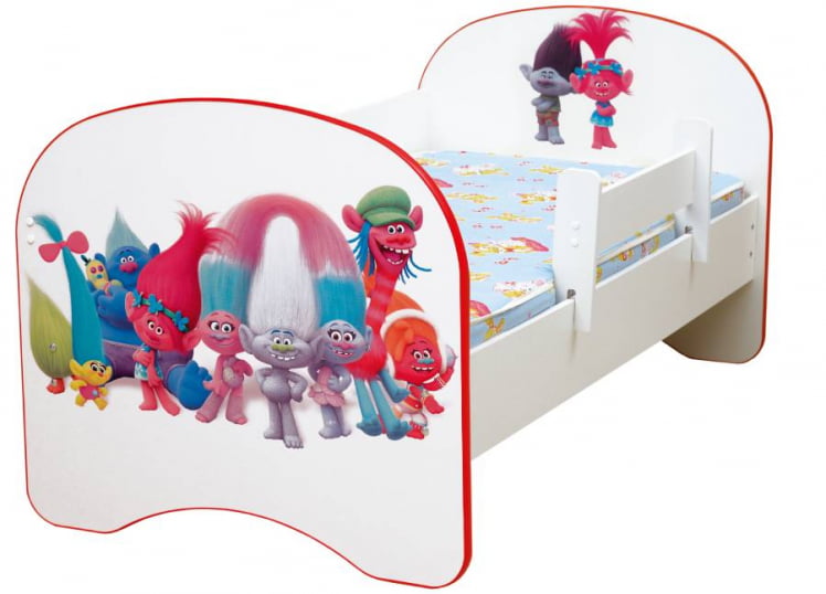 Кровать детская с фотопечатью без ящика 800*1600 Тролли_0
