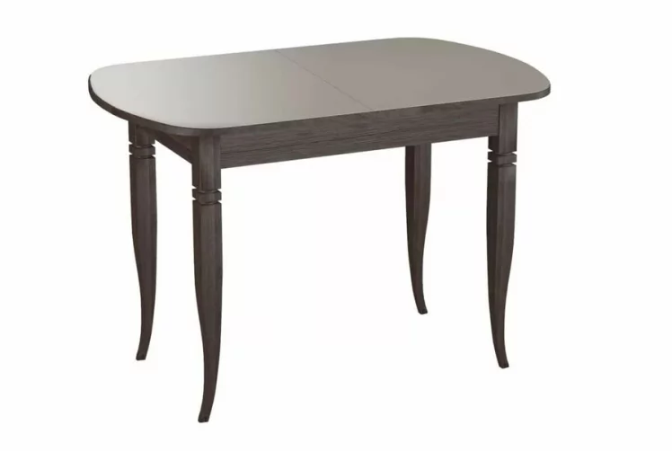 Стол с ящиком Хоста-3 с резными опорами Венге Анкор темный_0