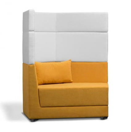 Диван с трехъярусной спинкой правый Элемент 2В3 Желтый/Белый_0