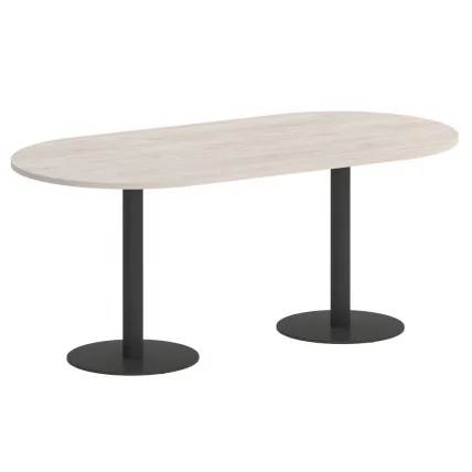 Стол овальный HOME OFFICE VR.SP-5-180.1 Денвер Светлый/Антрацит металл_0