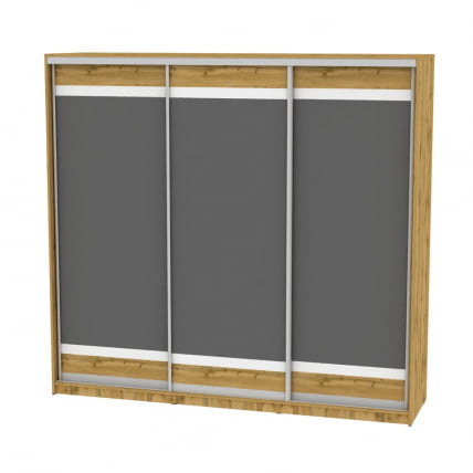 Шкаф-купе B-230х235х60-1(ДВ-Графит-D9D9D9)_0