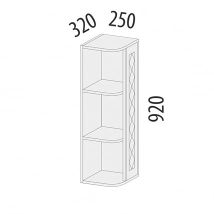 Шкаф кухонный торцевой (лев/прав) Бостон 104.18_4