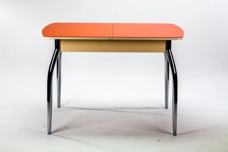 Стол обеденный Чикаго СТ(6191) крем,стекло оранжевое_8