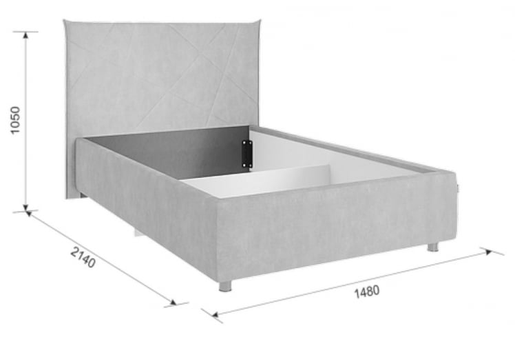 Кровать с основанием Квест 120х200 см ZO.KM1.2-03 оникс (велюр)_5