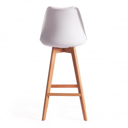 Стул барный TULIP BAR (mod. C1014H-1) пластик/дерево, 42 х 47,5 х 104 см, White (Белый) 70029/ натуральный_3