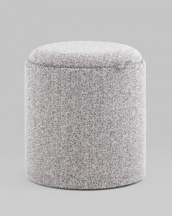 Пуф-столик с ящиком Хюгге XS букле серый_5