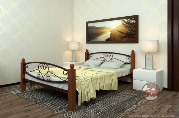 Кровать Каролина Lux plus 1200х2000 Медная_1