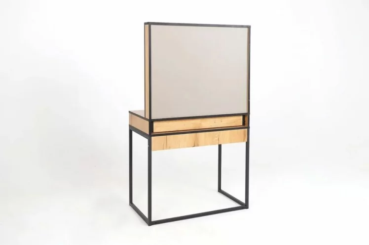 Трюмо Берген 2 Дуб Крафт Золотой Черный_4