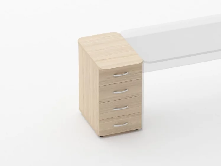 Тумба приставная на 4 ящика Glassy 3.10.10 Туя_1