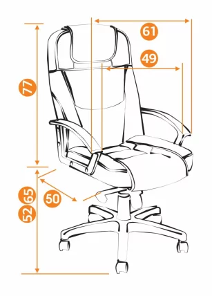 Кресло руководителя Bergamo (черный 36-6)_6