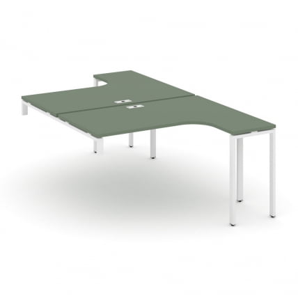 Рабочая станция-надставка на опорные тумбы CONCEPT CN.DSAN-004 Дуб Мали Белый_0