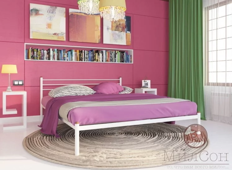 Кровать Милана 1200х2000 Белая_1