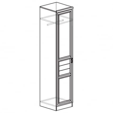 Шкаф для одежды однодверный Лира 41 Дуб нортон темный_1